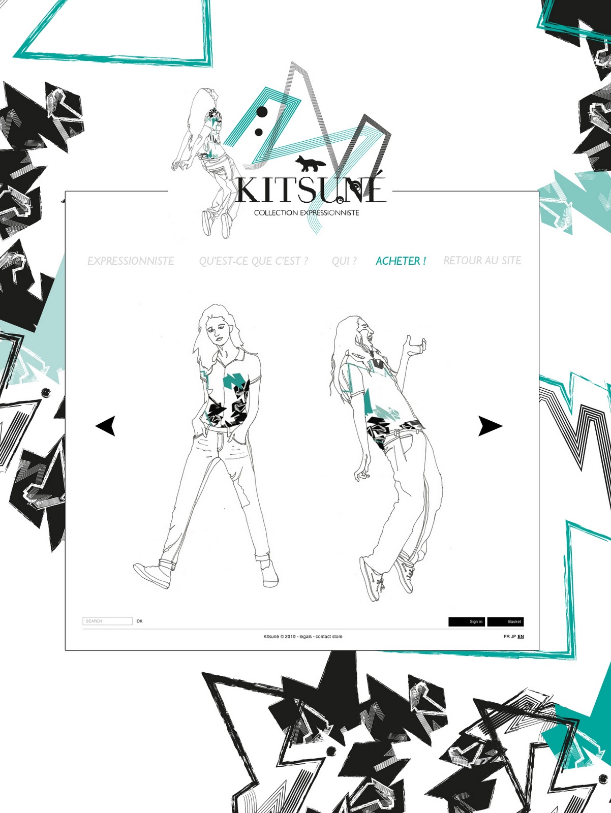 Mini site Kitsuné : Collection expressionniste